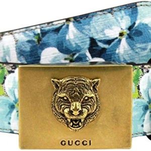 Gucci Unisex Gold Tiger Blue GG Supreme Coated